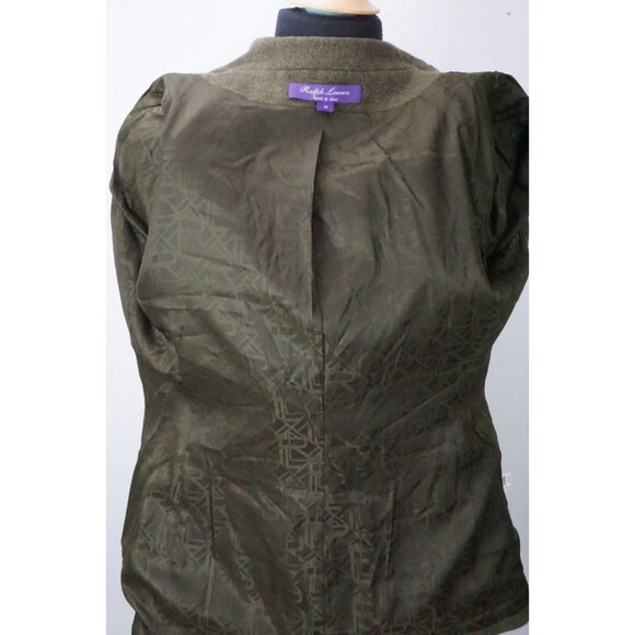 Ralph Lauren Purple Label RLPL Green Tweed Norfolk Cashmere Blend Jacket 12 NEW - Picture 5 of 7